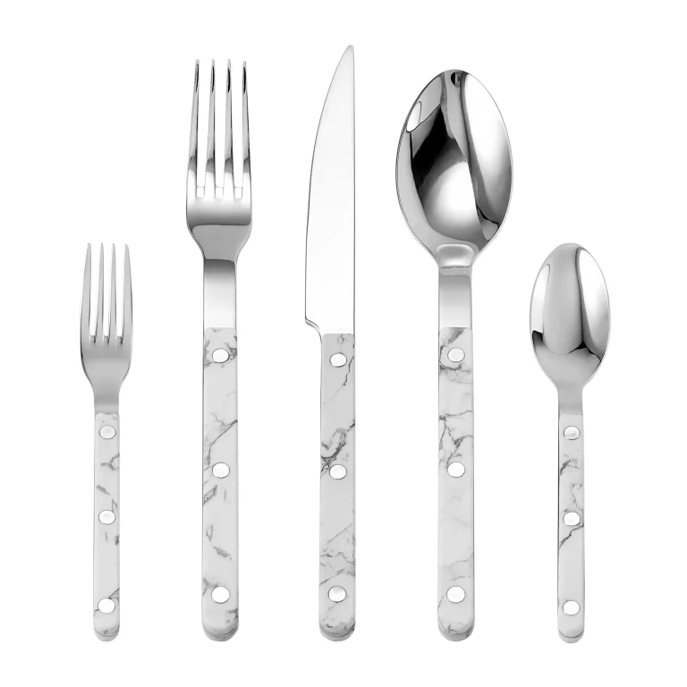 Food-Grade Silverware Bulk, Marble Color ABS Handle Flatware-7
