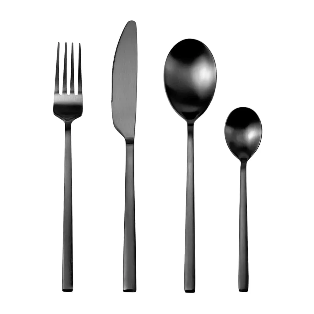 Matte Black Cutlery Sets Wholesale, LFGB Certified Flatware-3