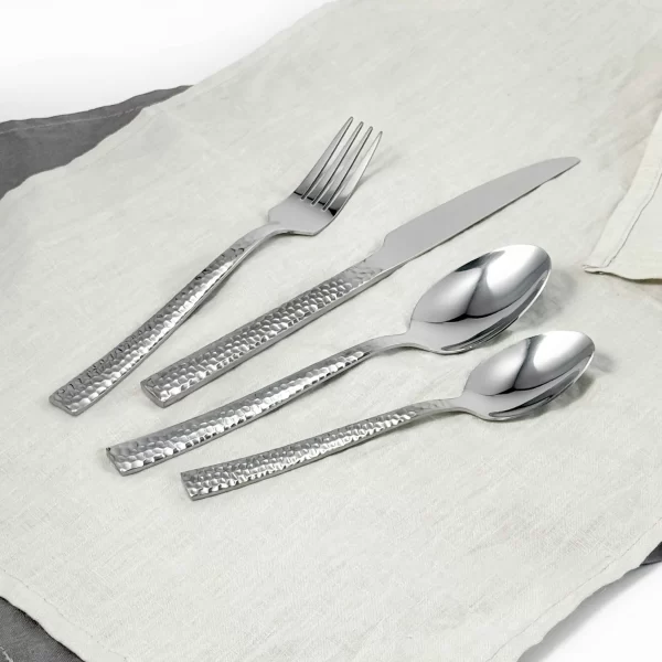 Hammered Handle Wholesale Silverware Sets, Bulk Cutlery Sets-1