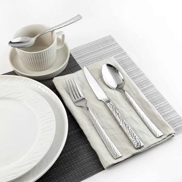 Hammered Handle Wholesale Silverware Sets, Bulk Cutlery Sets-3