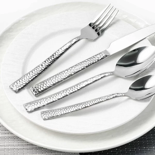 Hammered Handle Wholesale Silverware Sets, Bulk Cutlery Sets-4