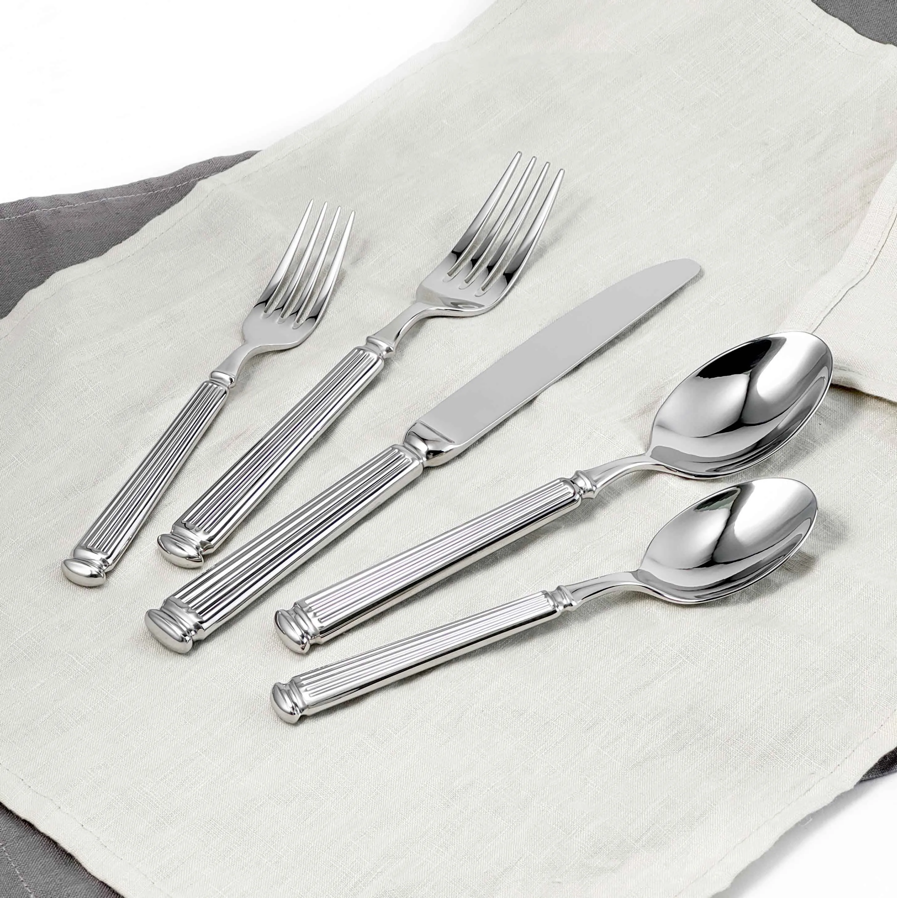 Roman Handle Bulk Flatware Set, Modern Design Silverware Set-1