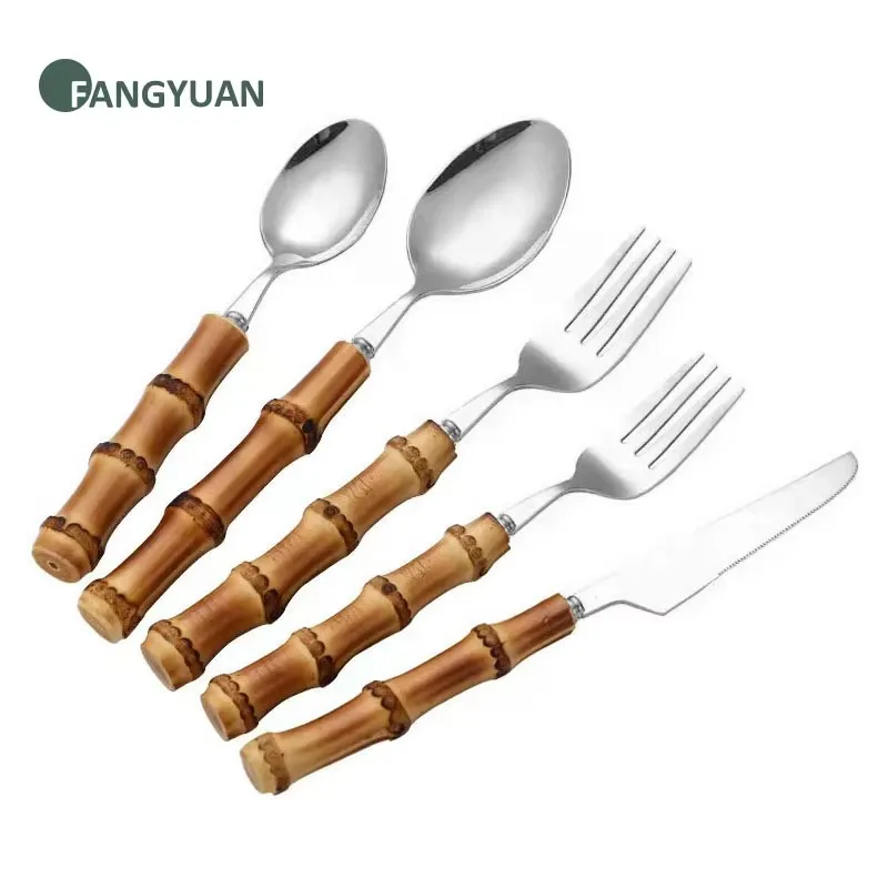 Cutlery Set With Coloured Handles-6