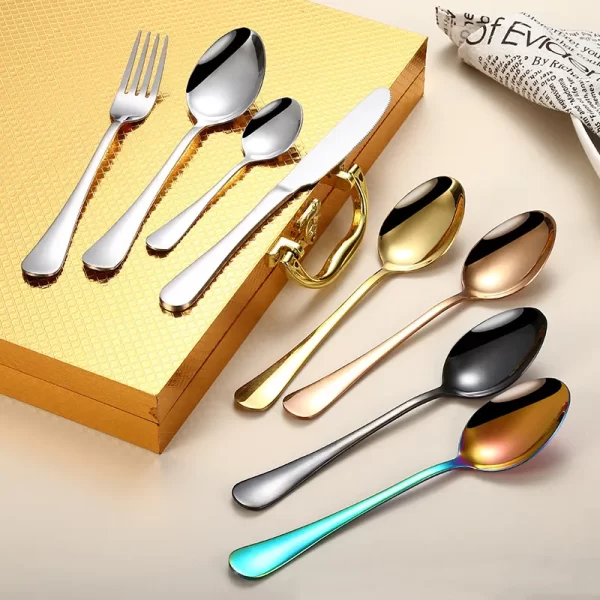 24/36pcs Luxury Bulk Gold Flatware Sets with Wooden Gift Box-3