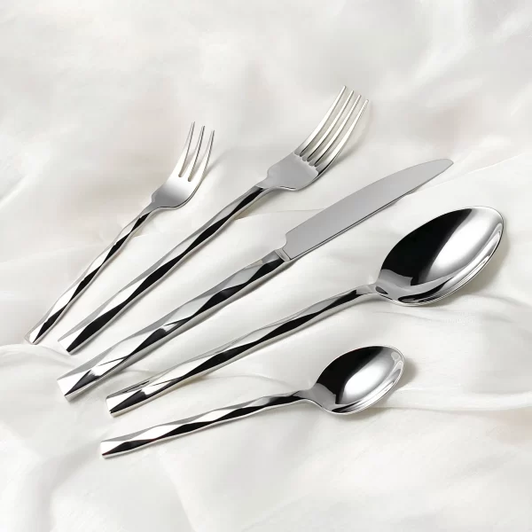 Wholesale Silverware for Restaurants, Forged Diamond Texture-1