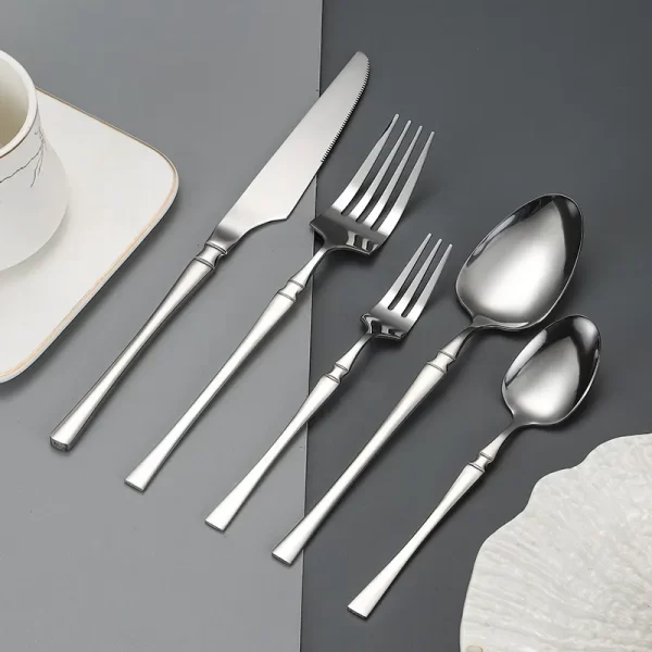 Slim Waist Bulk Gold Plated Flatware, Wholesale Gold Cutlery-6