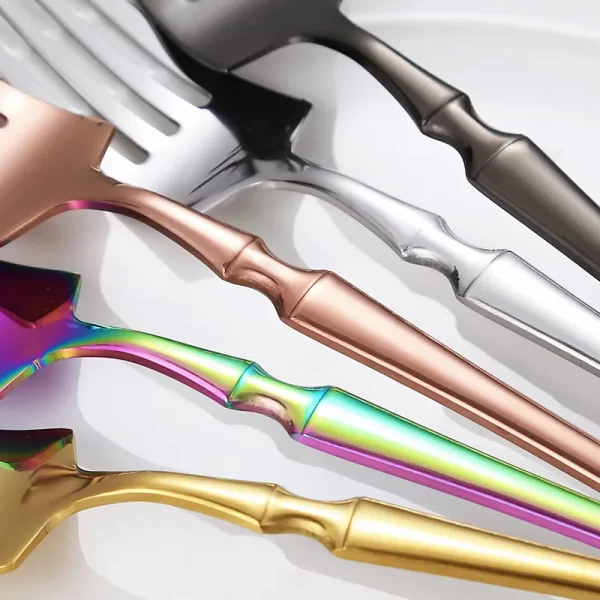 Slim Waist Bulk Gold Plated Flatware, Wholesale Gold Cutlery-2
