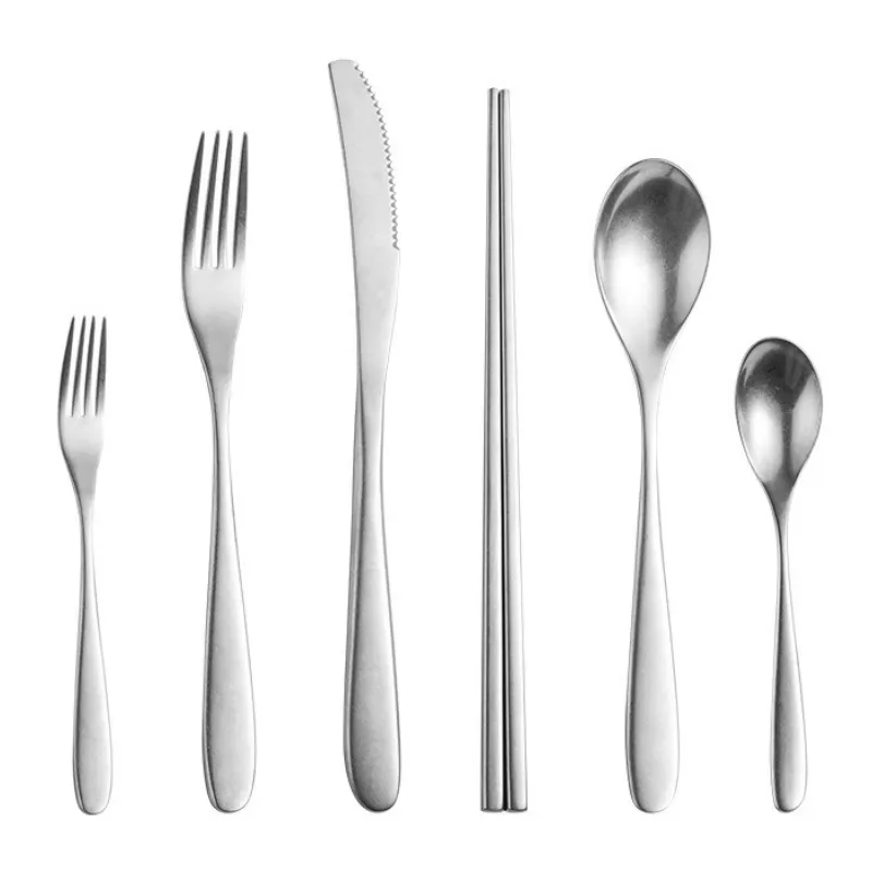 Stone polish retro bulk cutlery, wholesale spoons and forks-1