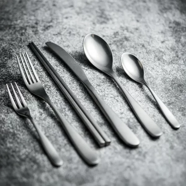 Stone polish retro bulk cutlery, wholesale spoons and forks-6
