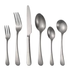 Vintage Bulk Flatware For Wedding, Stone Washed Cutlery Sets-2