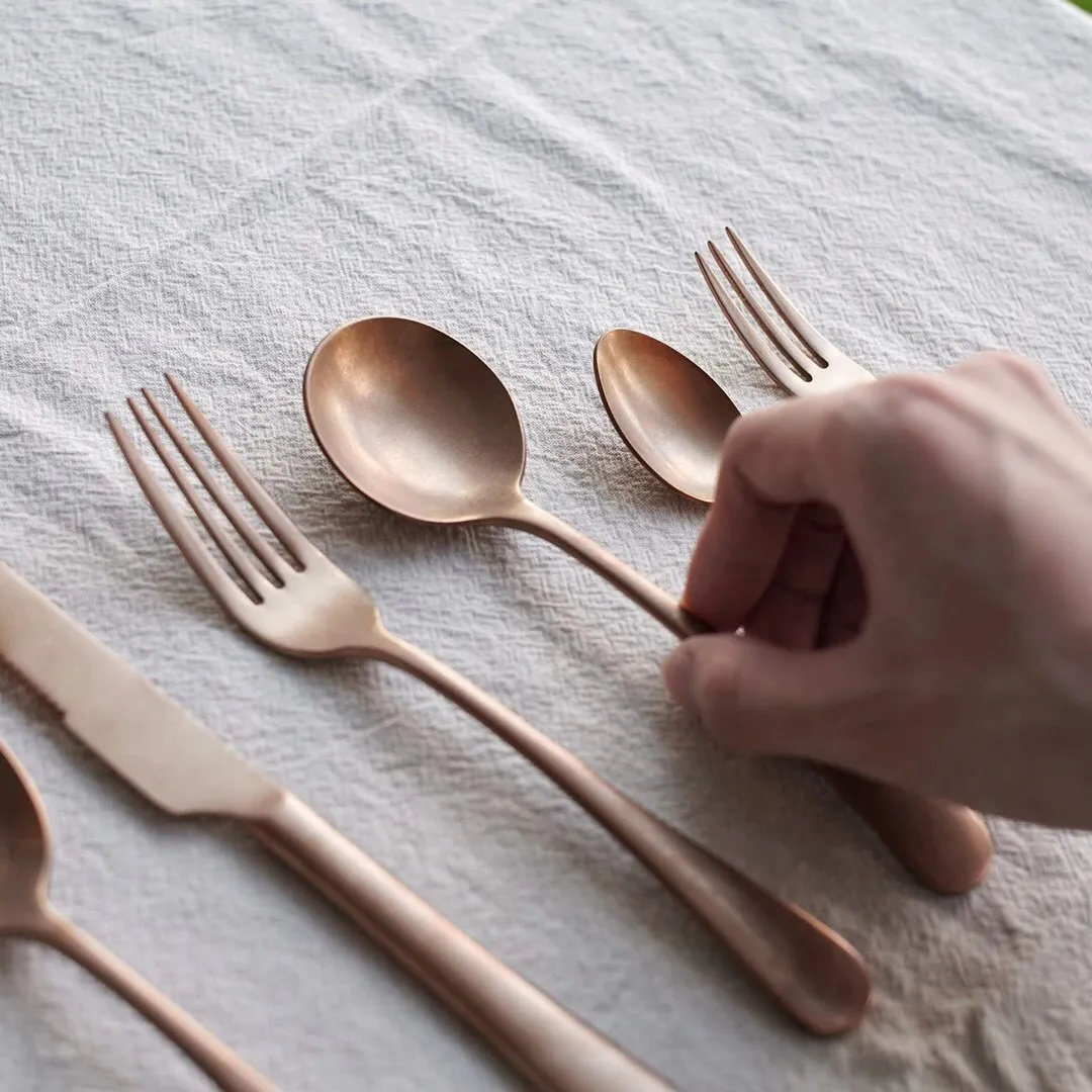 Scratch-Resistant Flatware, Stone Polishing Flatware Sets-4