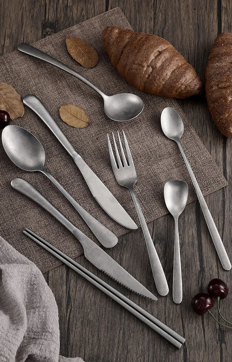 Scratch-Resistant Flatware, Stone Polishing Flatware Sets-5