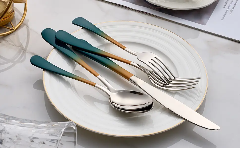 Spray-Painted Flatware Handles, Color Your Brand's Value-6