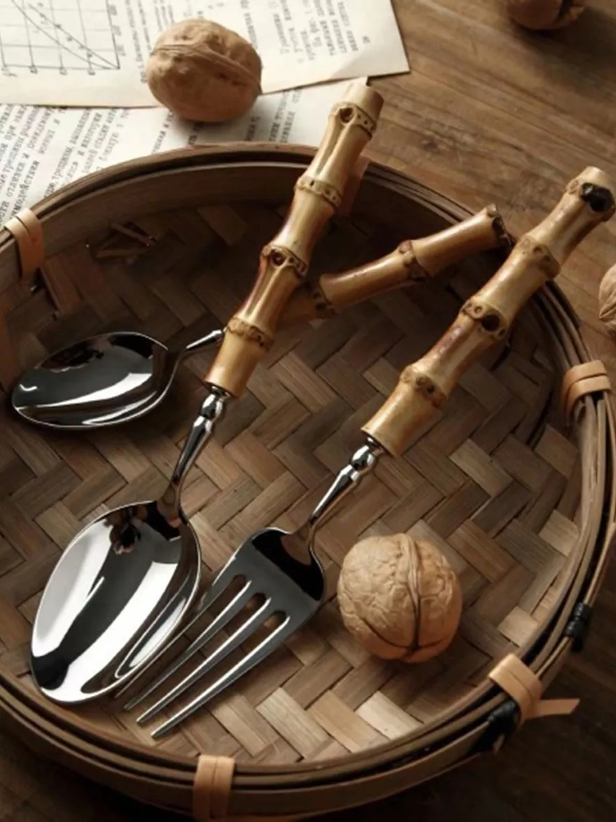 Natural Handle Flatware, Where Stainless Steel Meets Warmth-11