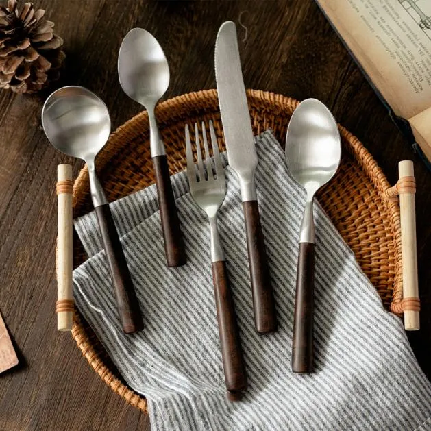 Natural Handle Flatware, Where Stainless Steel Meets Warmth-5