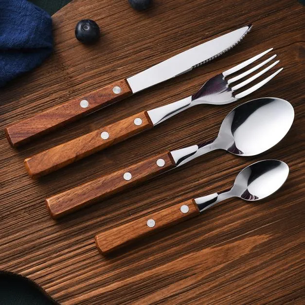 Natural Handle Flatware, Where Stainless Steel Meets Warmth-8